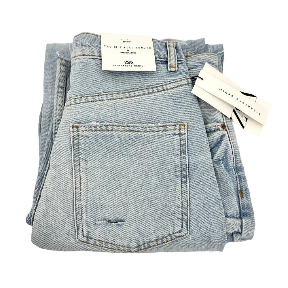 Zara Light Blue Flare & Wide Leg Jeans. NWOT
